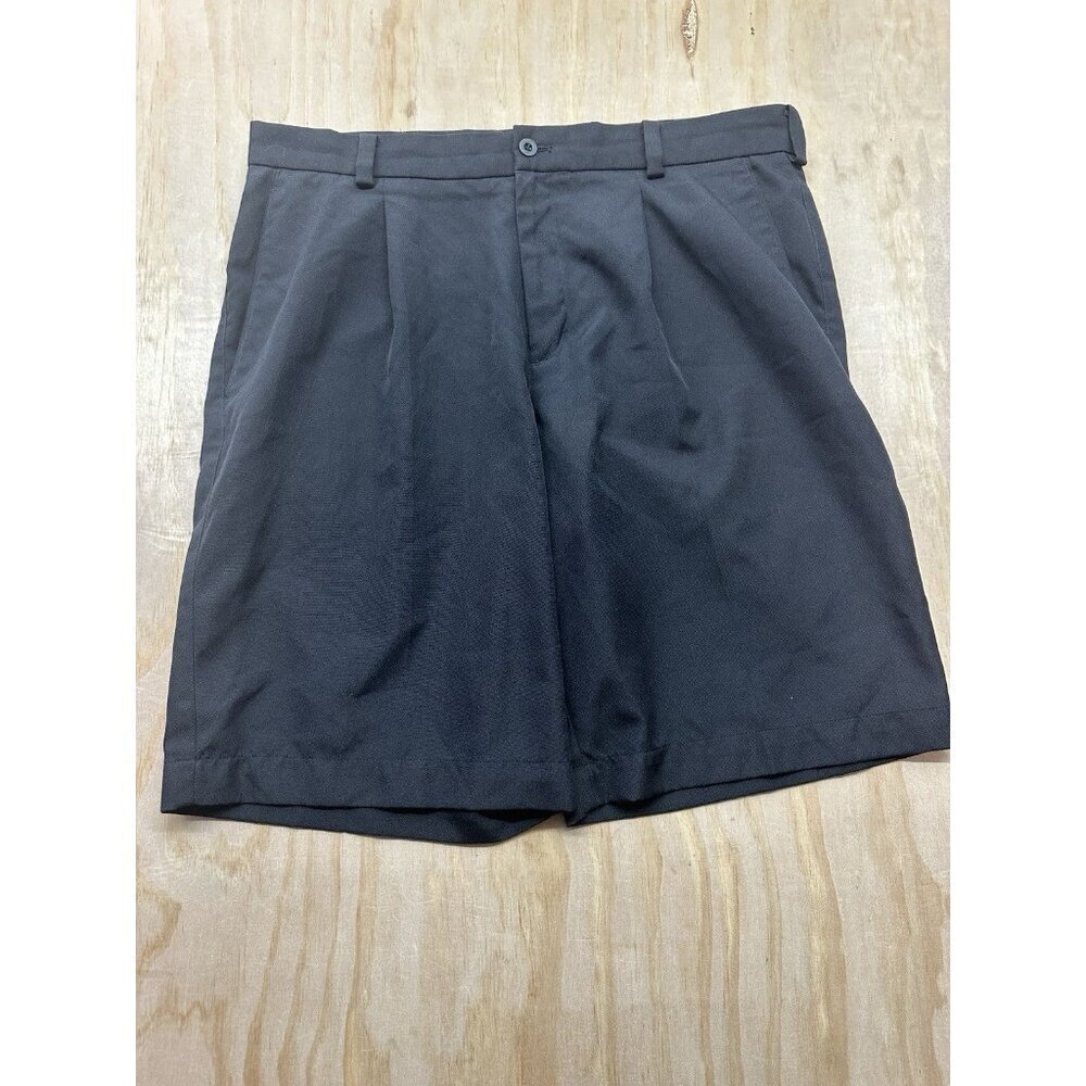 Nike Golf Dri-FIT Performance Polyester Black Golfing Shorts Size 34 Chino EUC - Picture 1 of 7